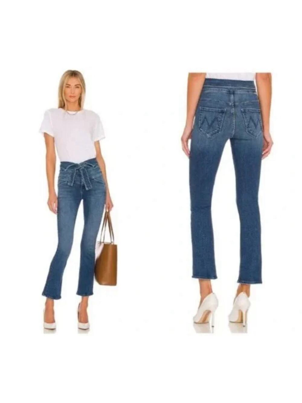 MOTHER The Triple Stack Insider Ankle Jeans 25 Chick Flick